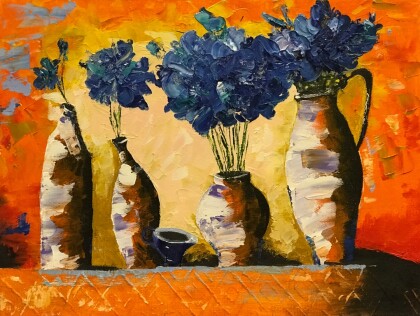 Вазы с васильками