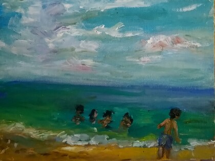 Купание детей. Бали