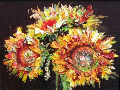 Подсолнухи, диптих (правая часть)