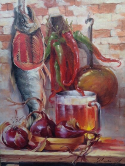 Пивной натюрморт с горбушей