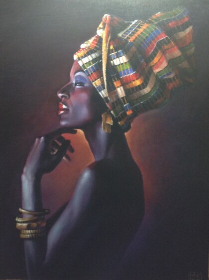 обнаженная сомалийка в тюрбане