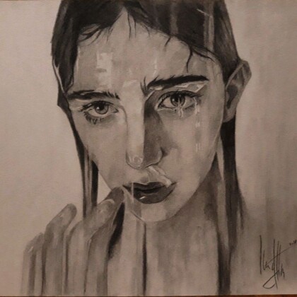 Мокрая девушка