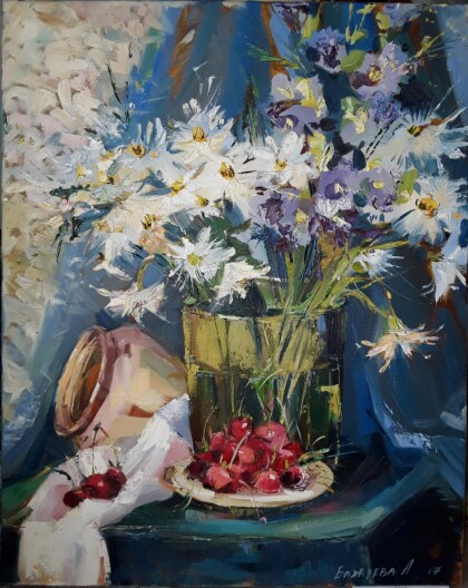 Натюрморт с ромашками