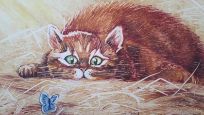 Кот на сеновале