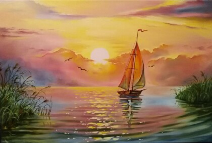 Вечер на озере