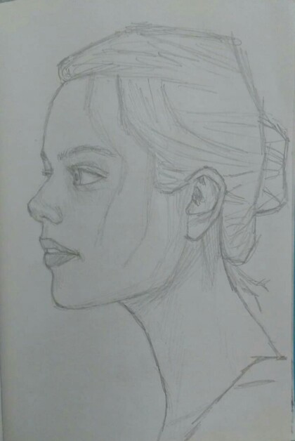 Портрет-набросок карандашом