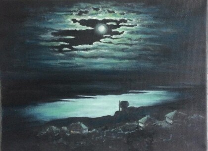 Вольная копия А.Куинджи Ночь на Днепре