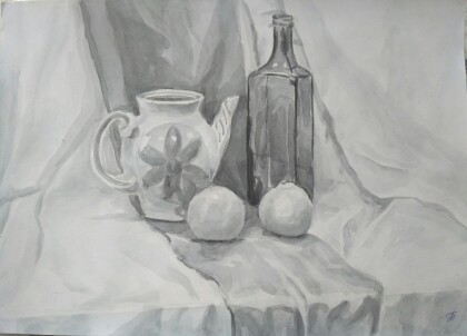 Натюрморт с апельсином