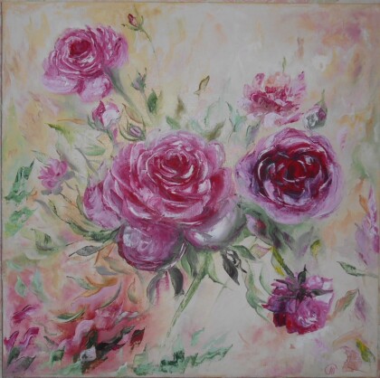 Розовые розы