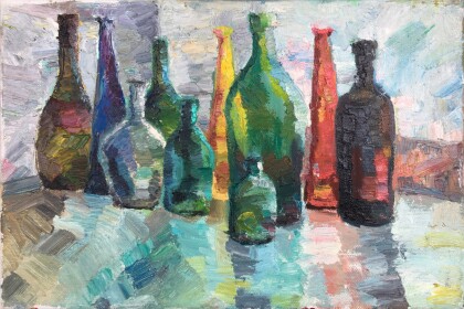 Натюрморт с бутылками