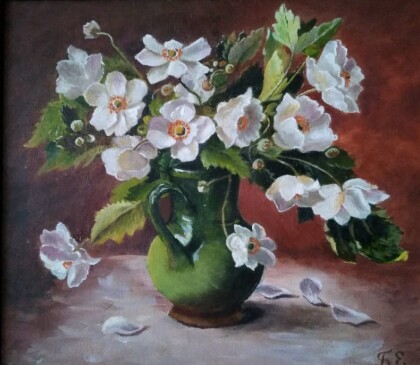 Букет белых цветов (анемоны)