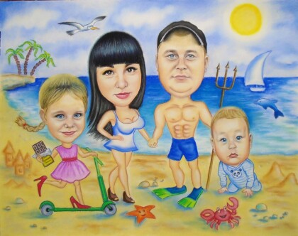 Семейный шарж