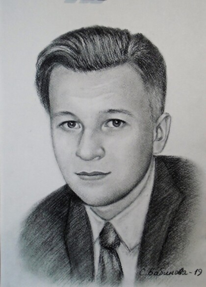 Портет углём