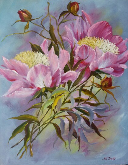 цветы в солнечных лучах