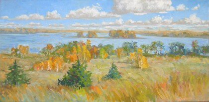 Осень.Озеро.Облака