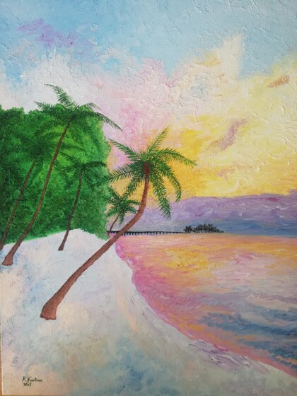 Розовый пляж