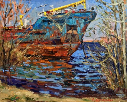 Апрельский день на Волге