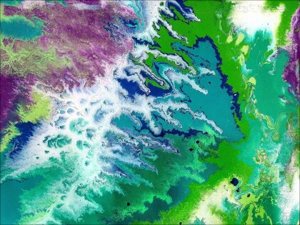 Весна, флюид арт