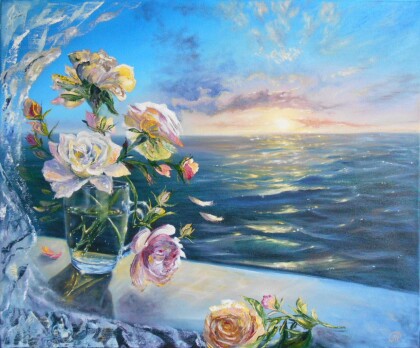 Цветы и море