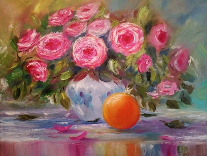 Розы и апельсин