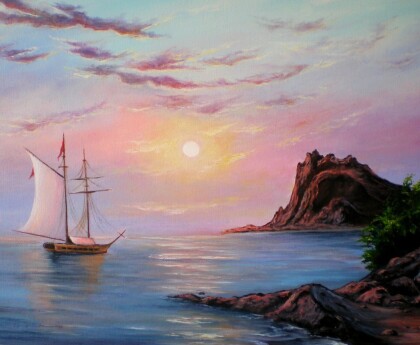 Рассвет в голубой бухте