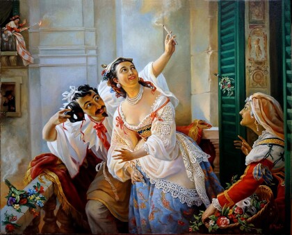 Сцена из римского карнавала