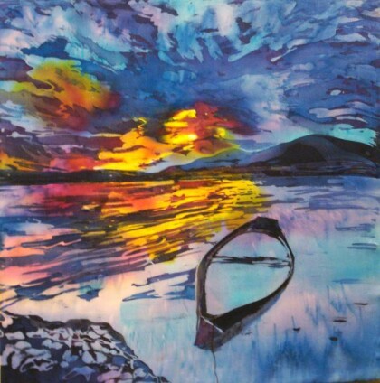 Закат на озере