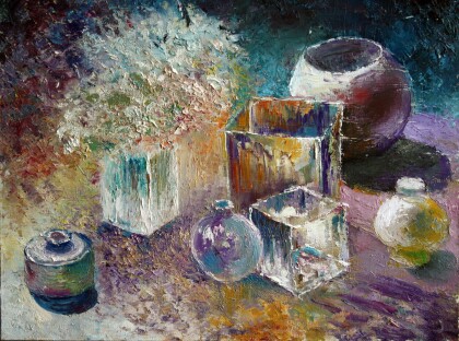 Натюрморт с флаконами