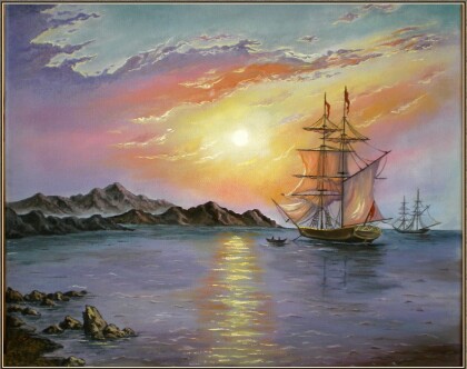 Рассвет на море