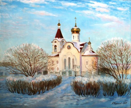 Церковь Св. Николая в зимний день.