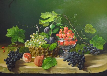 натюрморт с виноградом