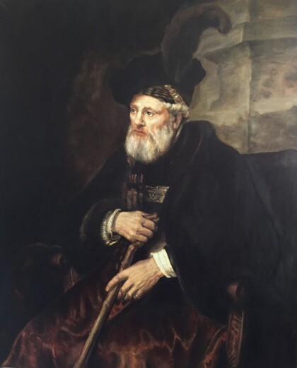 Сидящий старик