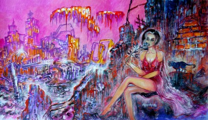 Чёрный цветок.