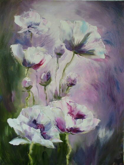 Маки. Копия с работы Карол Каларец.