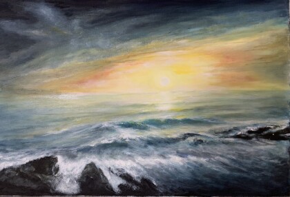 Закат на море