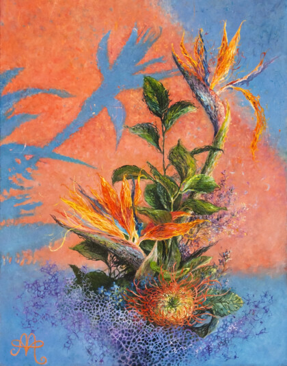 Букет в лучах заходящего солнца