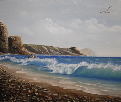 Синее море.