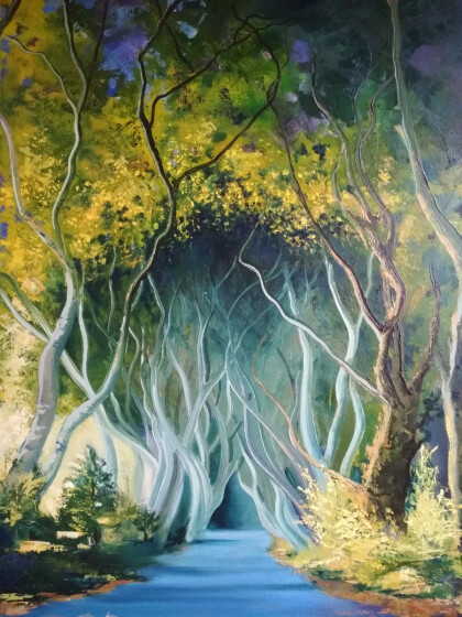 Дорога к особняку Стюарт (Вековые деревья в Северной Ирландии)