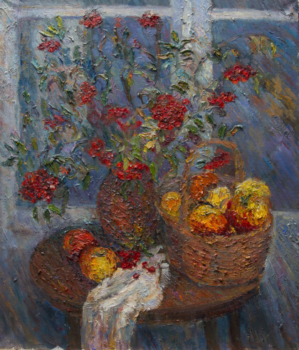 Рябина с корзиной