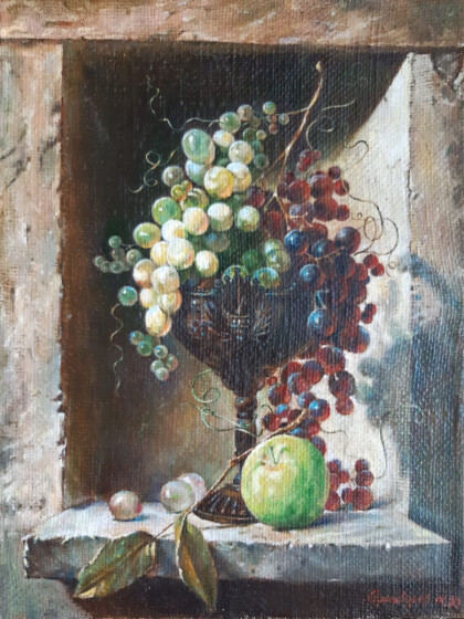 натюрморт с виноградом
