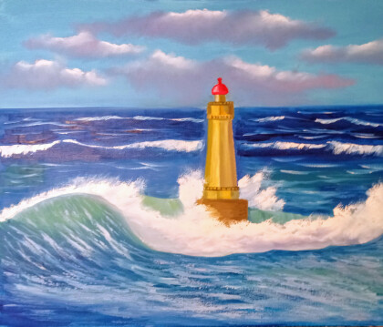 Маяк в бушующем море