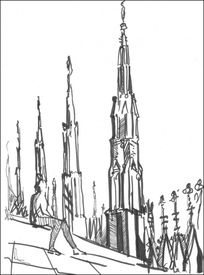 На крыше Миланского собора