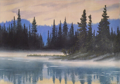 Туман на рассвете.