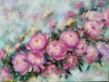 Розовые пионы
