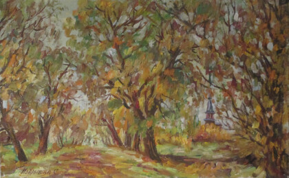 церковь осенью