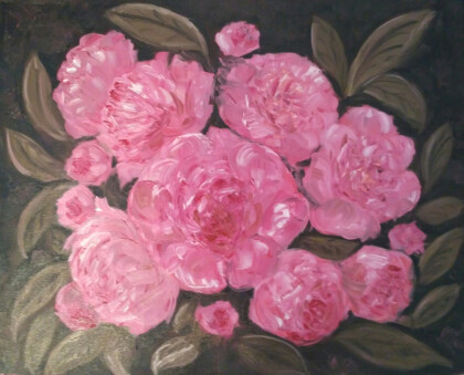 Розовые пионы