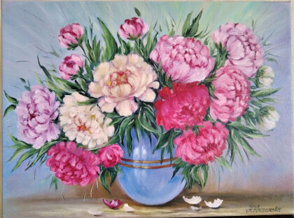 Роскошные пионы.