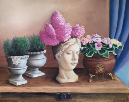 Садовый натюрморт "Венера с гиацинтами".