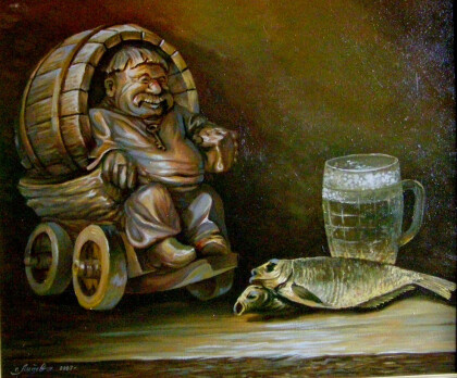 Натюрморт с сушеной рыбой