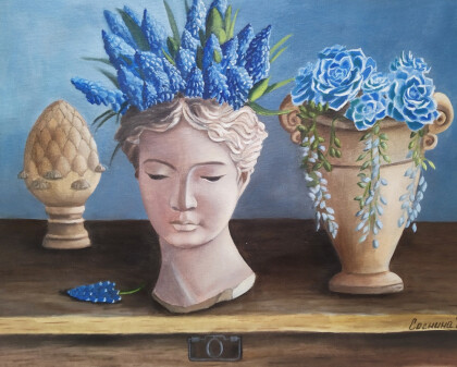 Садовый натюрморт "Венера с мускари".